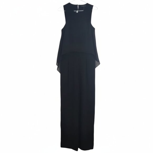 *BCBGMaxAzria Black Sleeveless Jumpsuit with Overlay – Size 2 - Picture 2 of 8